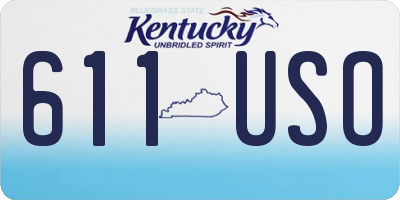 KY license plate 611USO