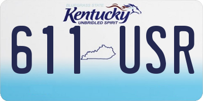 KY license plate 611USR