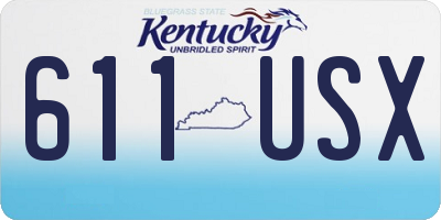 KY license plate 611USX