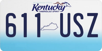 KY license plate 611USZ
