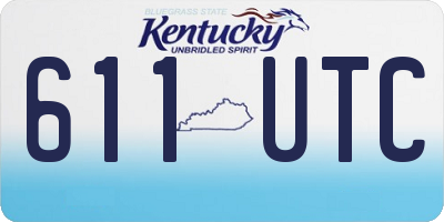 KY license plate 611UTC