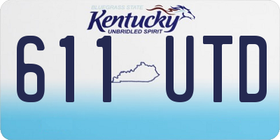 KY license plate 611UTD