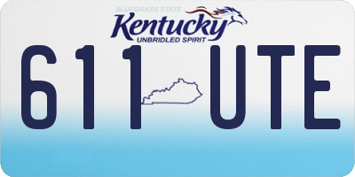 KY license plate 611UTE