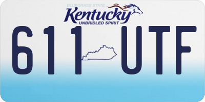 KY license plate 611UTF