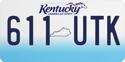KY license plate 611UTK