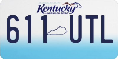 KY license plate 611UTL