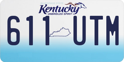 KY license plate 611UTM