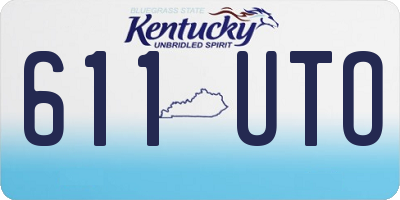 KY license plate 611UTO