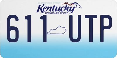 KY license plate 611UTP