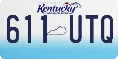 KY license plate 611UTQ