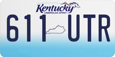KY license plate 611UTR