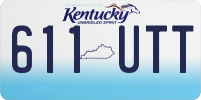 KY license plate 611UTT