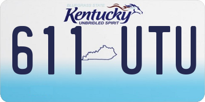 KY license plate 611UTU