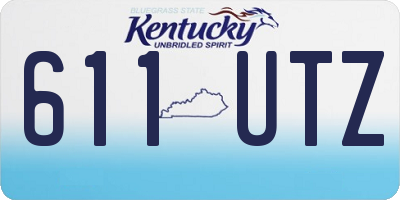 KY license plate 611UTZ