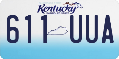 KY license plate 611UUA