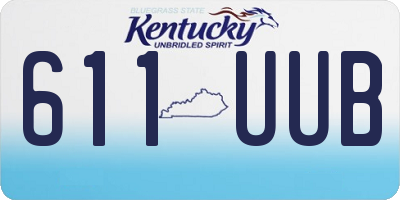 KY license plate 611UUB