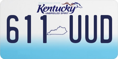 KY license plate 611UUD