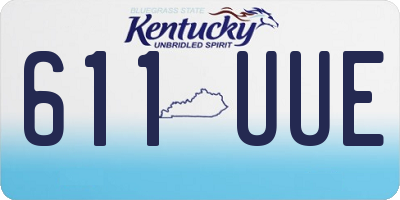 KY license plate 611UUE