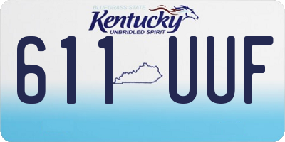 KY license plate 611UUF