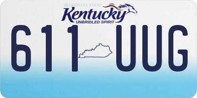 KY license plate 611UUG