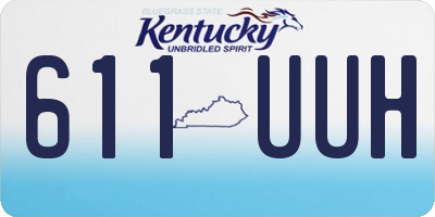 KY license plate 611UUH