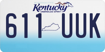 KY license plate 611UUK