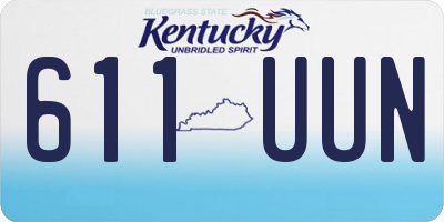 KY license plate 611UUN
