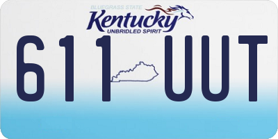 KY license plate 611UUT