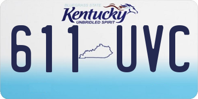 KY license plate 611UVC
