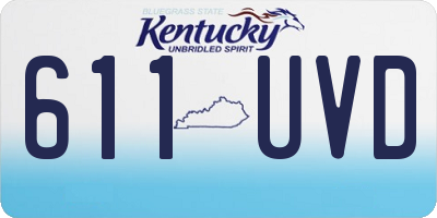 KY license plate 611UVD