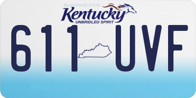 KY license plate 611UVF