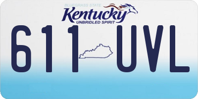 KY license plate 611UVL