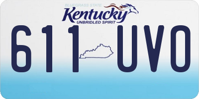 KY license plate 611UVO