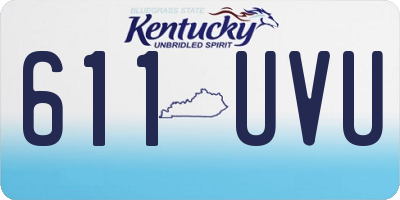 KY license plate 611UVU