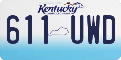 KY license plate 611UWD