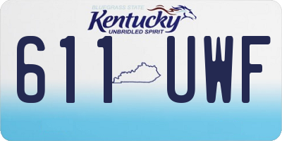 KY license plate 611UWF