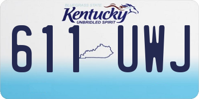 KY license plate 611UWJ