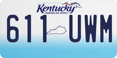 KY license plate 611UWM