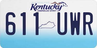 KY license plate 611UWR
