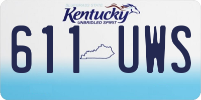 KY license plate 611UWS
