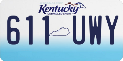 KY license plate 611UWY
