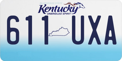 KY license plate 611UXA