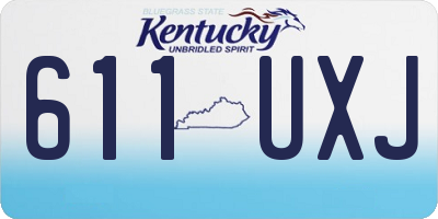KY license plate 611UXJ