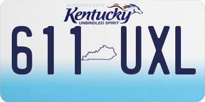 KY license plate 611UXL