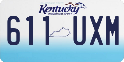 KY license plate 611UXM
