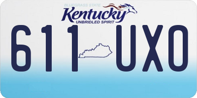KY license plate 611UXO