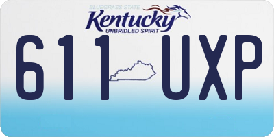 KY license plate 611UXP