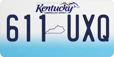 KY license plate 611UXQ