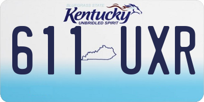 KY license plate 611UXR