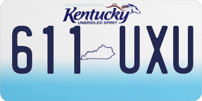 KY license plate 611UXU